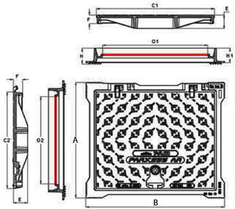 Manhole cover PARXESS AR C250 class | Pamline