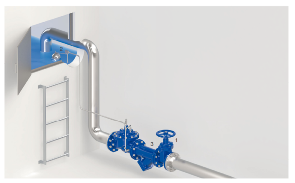 Hydrovalve for constant level control E3110-13 - E4110-13-installation