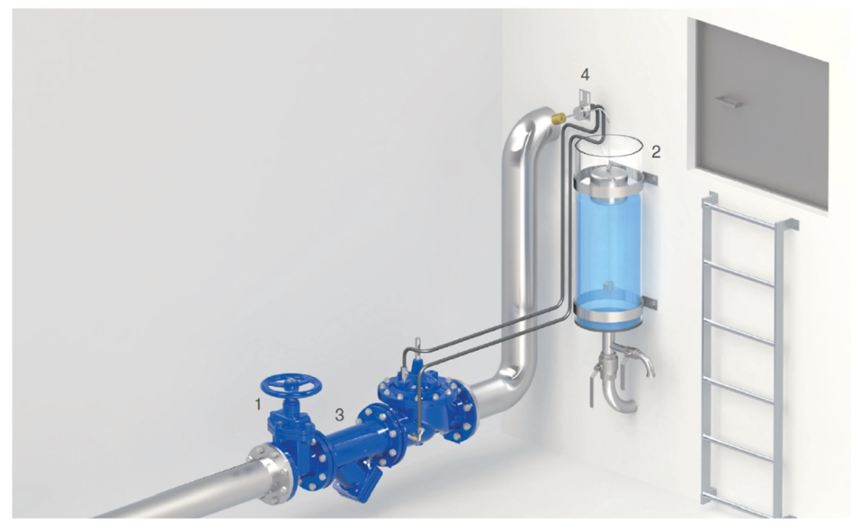 Minimum-maximum level control valve E3110-14 - E4110-14-installation