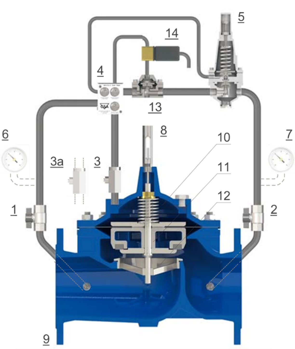 Upstream Pressure Support Hydrovalve with remote Electric Control - E3116-31 - E4116-31-functioning