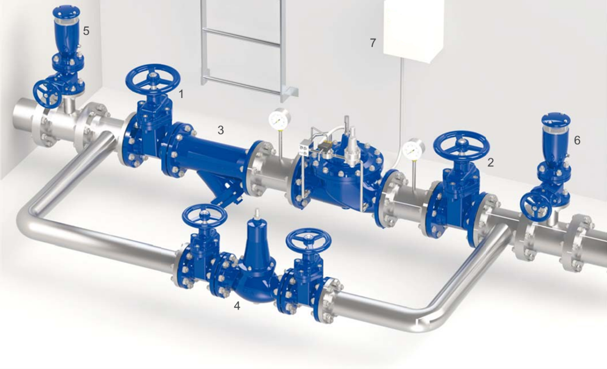 Upstream Pressure Support Hydrovalve with remote Electric Control - E3116-31 - E4116-31-installation