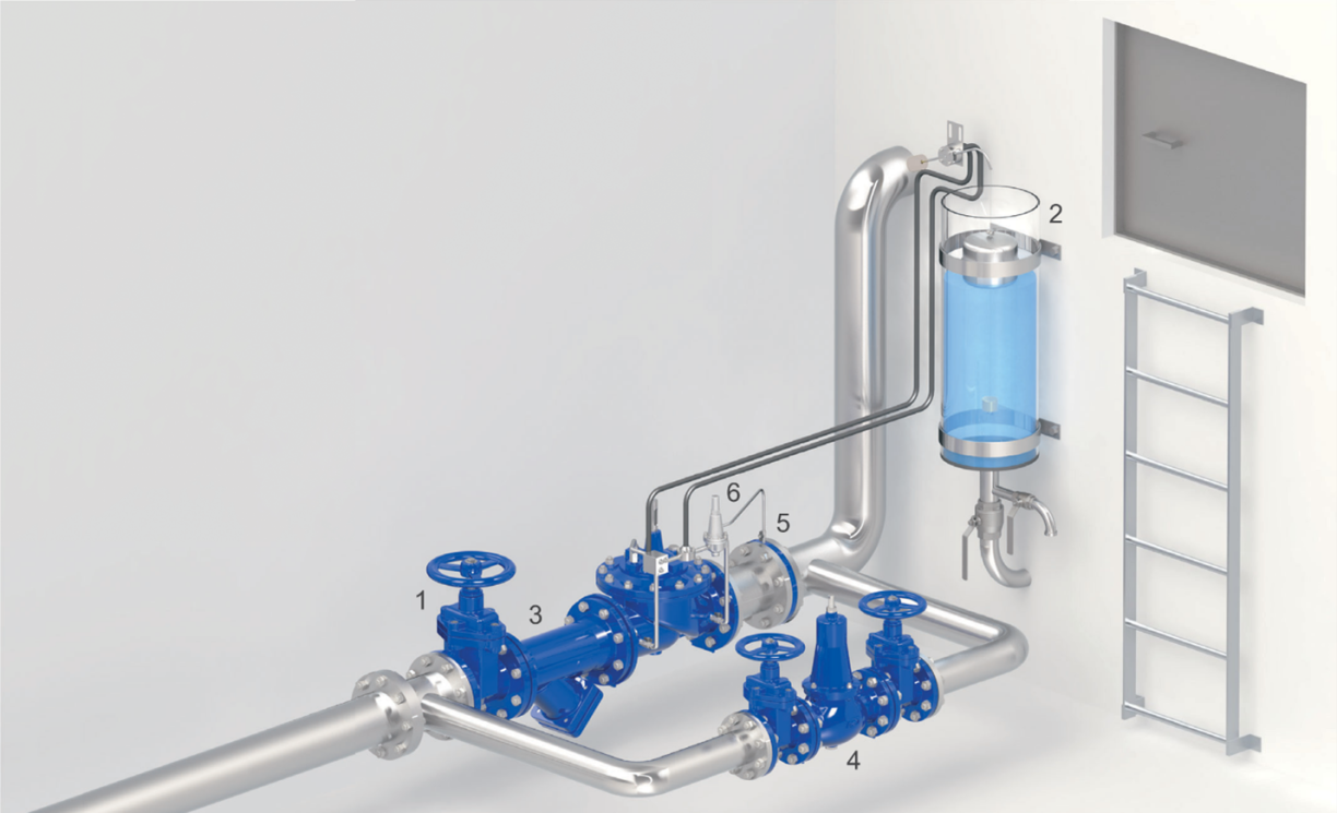 Flow control valve with minimum-maximum level control  E3110-44 - E4110-44-installation