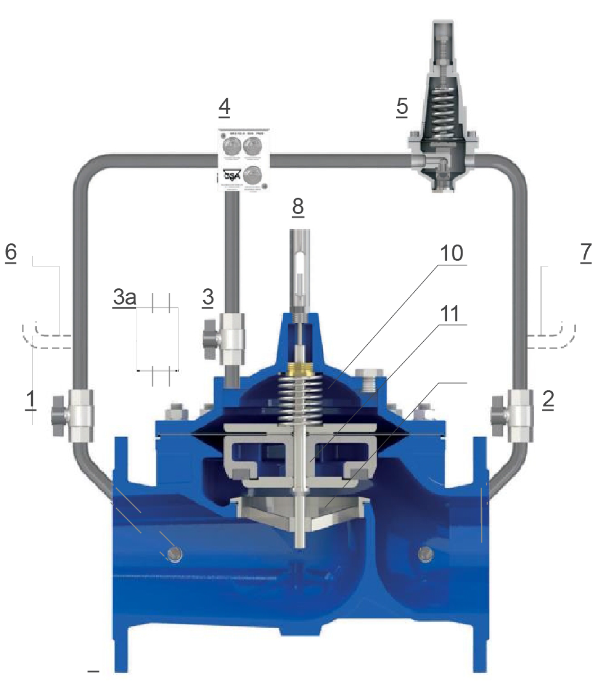 Stabilisateur de pression aval E3115-00-Fontionnement