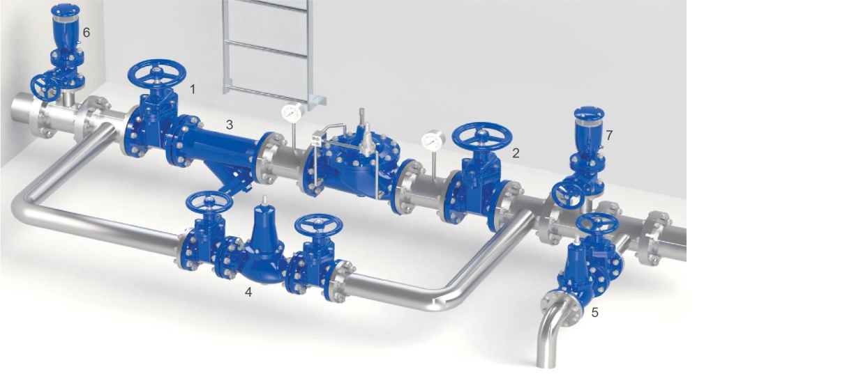 Stabilisateur de pression aval E3115-00-Installation