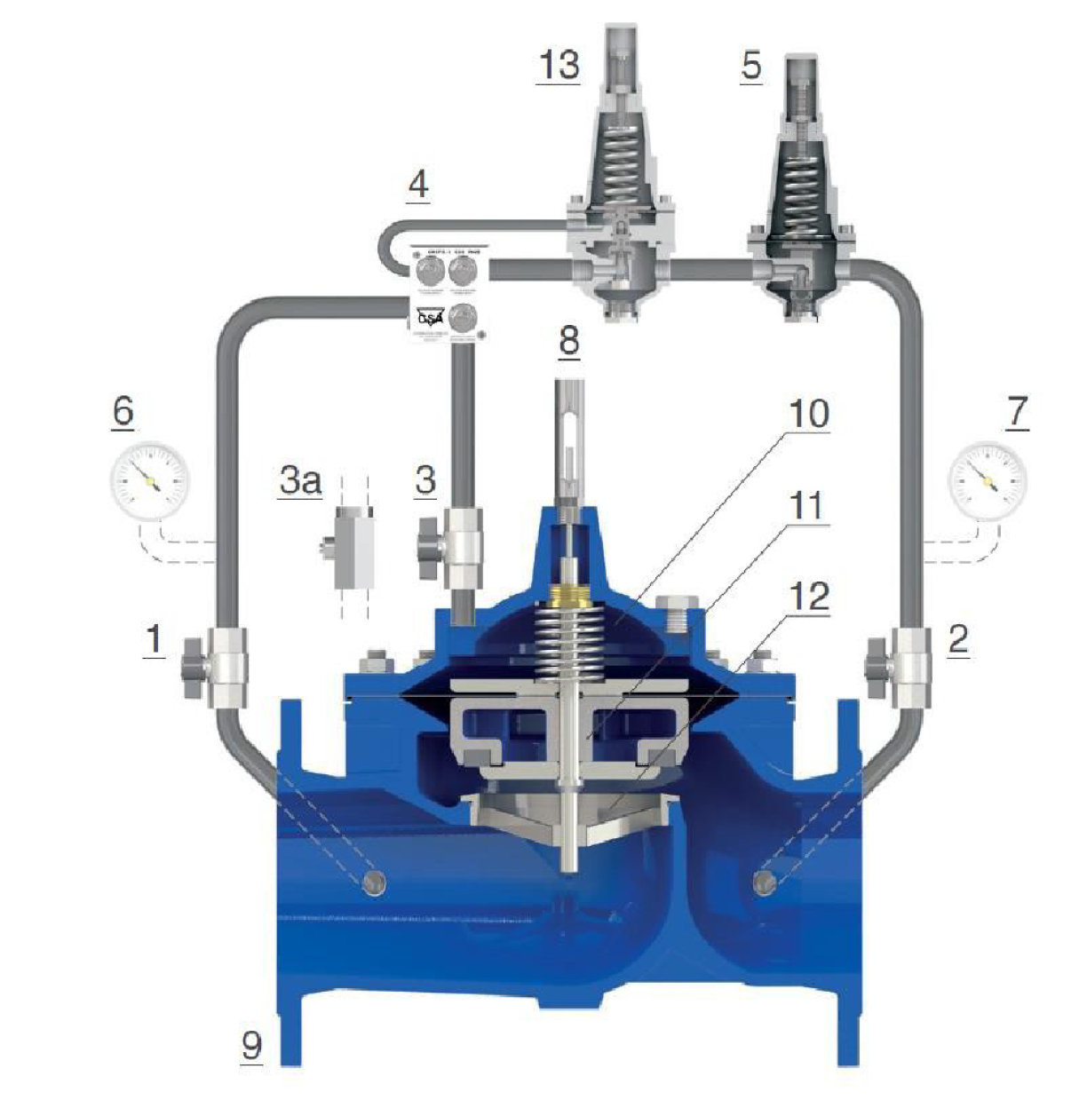Stabilisateur de pression aval avec maintien de pression amont - E3115-02 - E4115-02-Fonctionnement