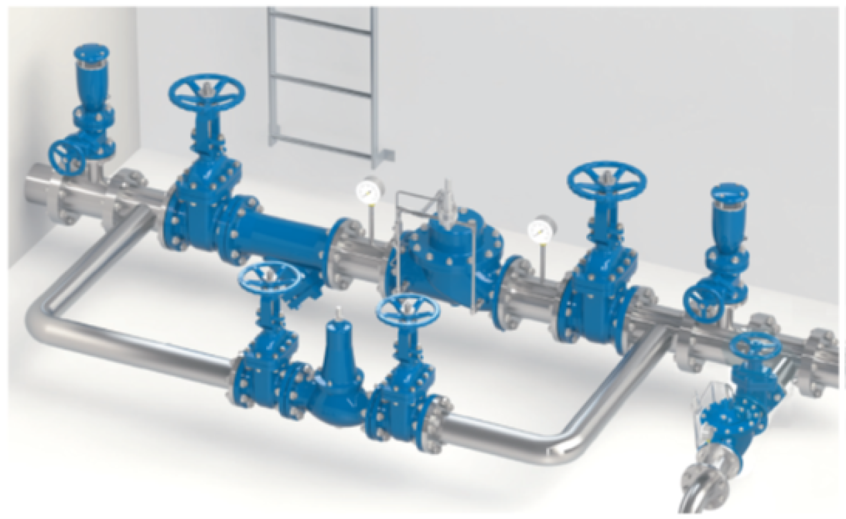 Upstream Pressure Relief Piston Hydrovalve PN40 - E5116-10 - E6116-10-installation