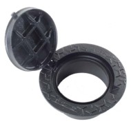 Height adjustable inspection hydraulic cover with hinge