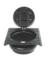 Height adjustable inspection hydraulic cover with hinge