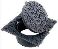 Height adjustable inspection hydraulic cover with hinge