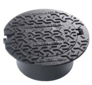Height adjustable inspection hydraulic cover with hinge