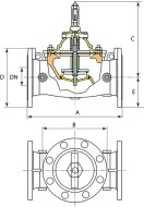 E2114-02 Pressure reducer and flow control valve type