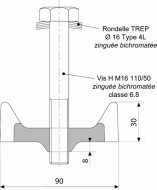 Elément de chaînage pour grille TRANSLINEA