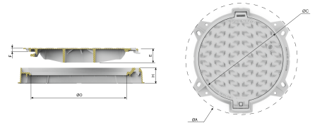 Manhole cover PAM ESSENTIA
