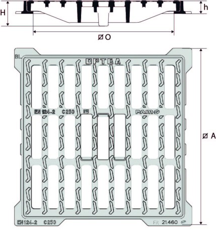Grille Plate Optea C250