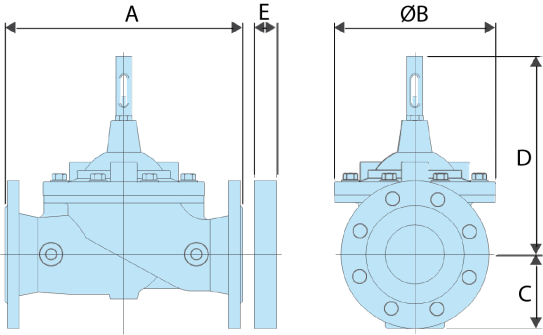 Automatic control valves E3000 series with reduced bore