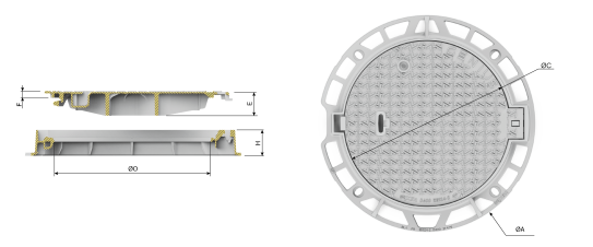 Manhole cover PAM GENIUS