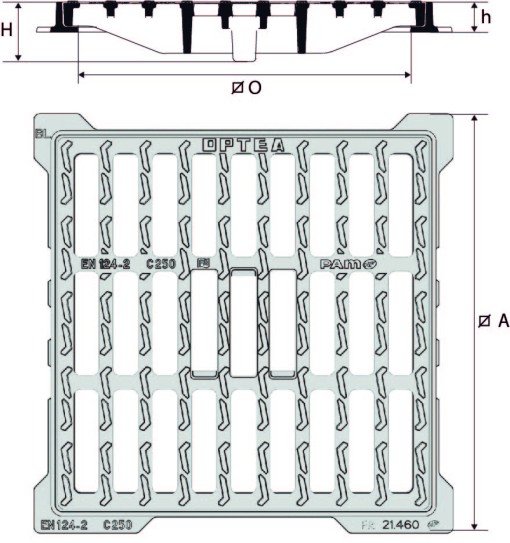 Grille Plate Optea C250