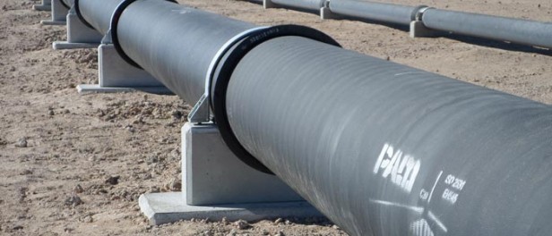 Aerial pipelaying